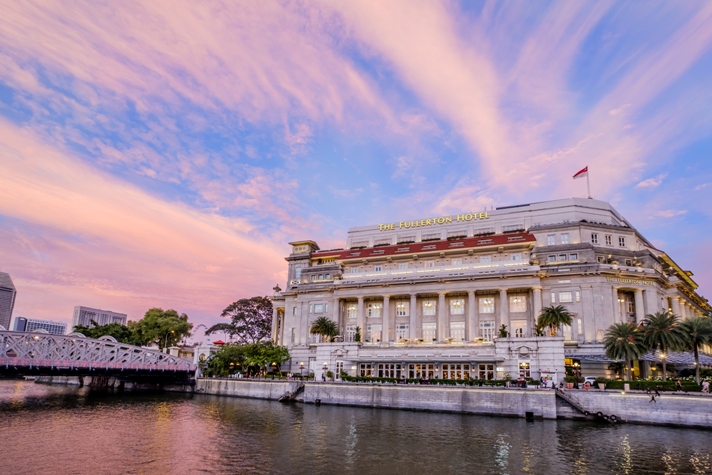The Fullerton Hotel in Singapore which houses Fullerton Spa